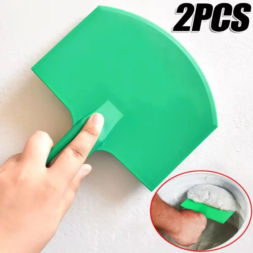 2Pcs Curved Bucket Scoop Putty Board Plaster Trowel Paint Scrapers Brushes Scraping Decals Patch Construction Applicator Board