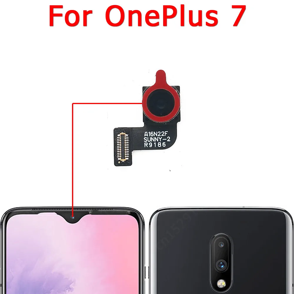 Modulo fotocamera grande Selfie anteriore per Oneplus 7 Pro 1 + 7T 5G One Plus vista posteriore parti di ricambio per retromarcia cavo flessibile