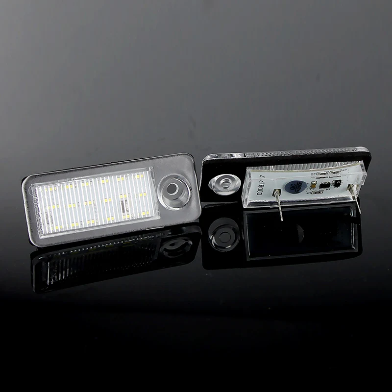 2PCS For Audi A6 C5 B4 Avant Wagon 1997-2005 Audi RS6 RS6 Plus 2003-2005 Canbus Error Free LED Number License Plate Light 12V