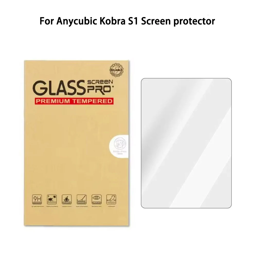 

Tempered Glass Film For Anycubic Kobro S1 High quality Transparent 2.5D 9H Anycubic S1c Screen protector Glass Film