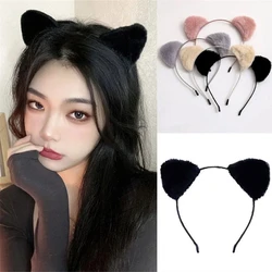 Plush Cat Ears Headband for Women Cartoon Plush Hair Band Anime Cosplay Cute Face Wash Hairband Headware Girls Hair Accessories