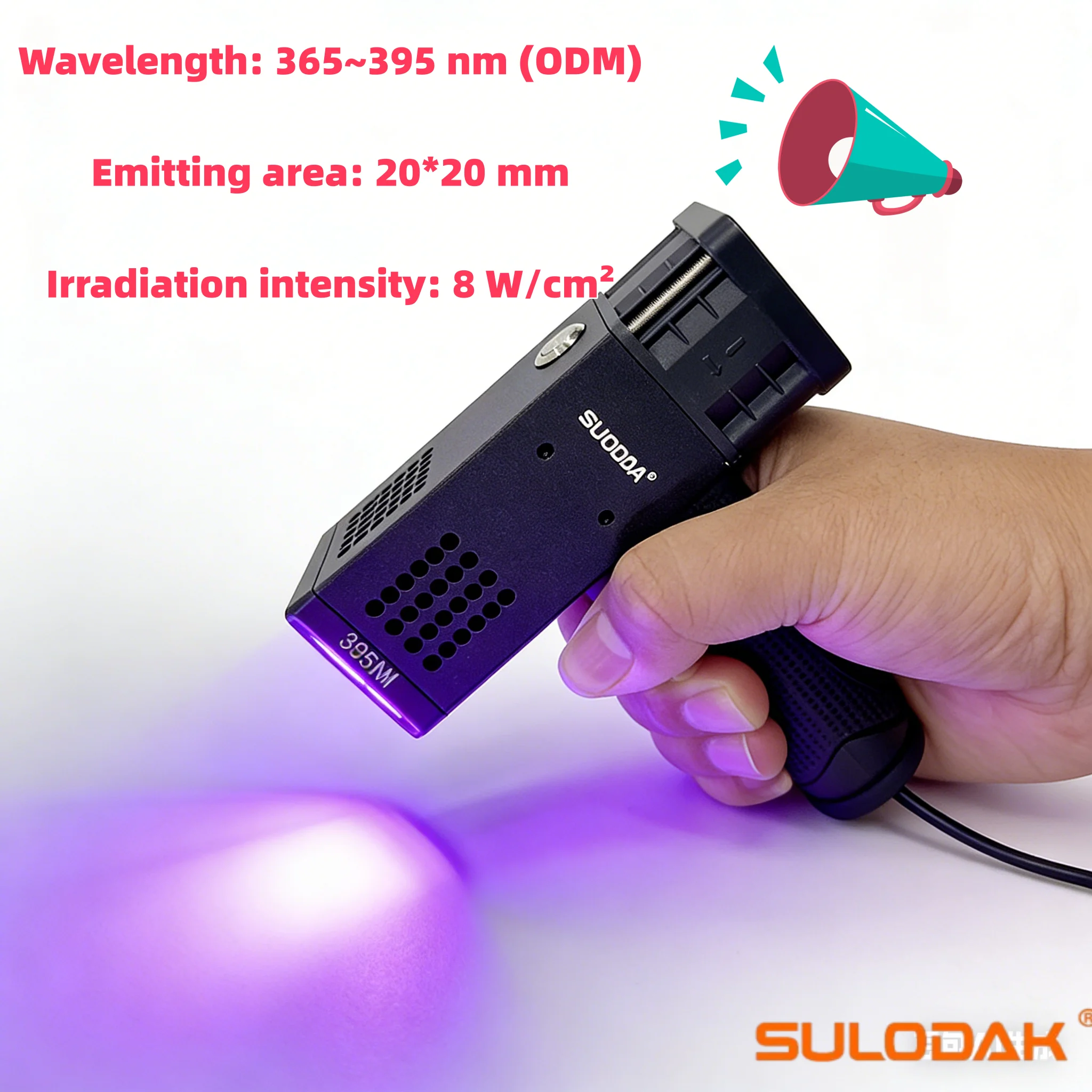 58W Handheld  Curing Lamp 8W/cm² LED Lamp For Automotive Body Repair Putty Paint Baking Spraying Fast Curing Tool