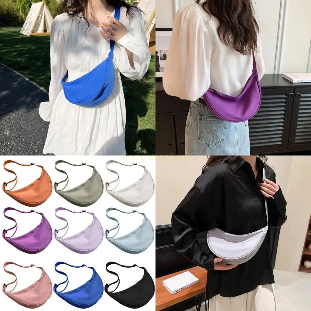 

X90D Trendy Nylon Shoulder Bag Multipurpose Crossbody Purse with Adjustable Strap Casual Satchel For Stylish Women