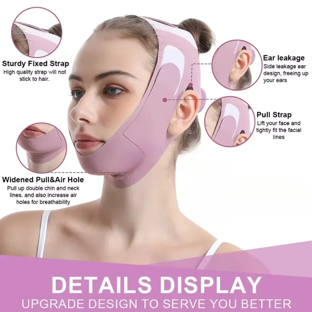 Vrouwen Gezicht Afslanken Bandage V Lijn Gezicht Shaper Kin Wang Lift Up Riem Anti Rimpel Band Facial Massager Schoonheid Huidverzorging Gereedschap