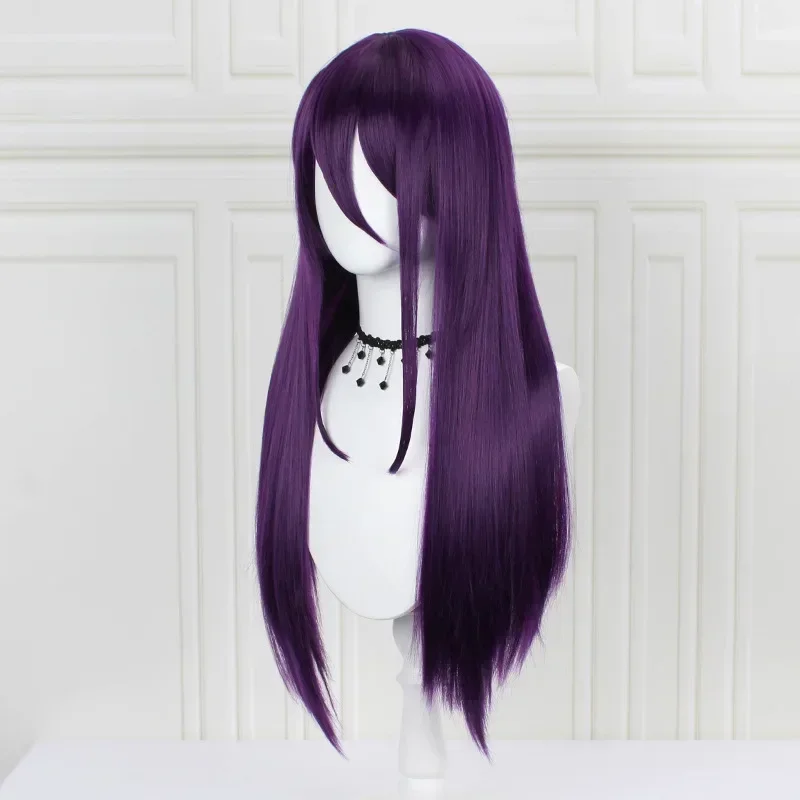 Peluca cosplay de anime Doki Doki Literature Club Yuri, Monika, Natsuki, Sayori, larga y lacia, sintética, para mujer 2