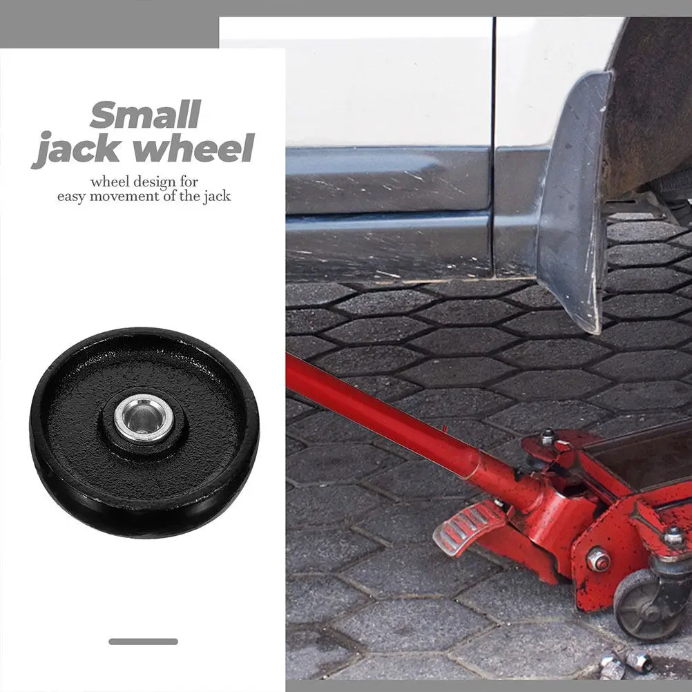2pcs Wheel Replacement For Floor Jack Parts Horizontal Metal Roller Heavy Duty Pallet Utility Trailer Front Wheel