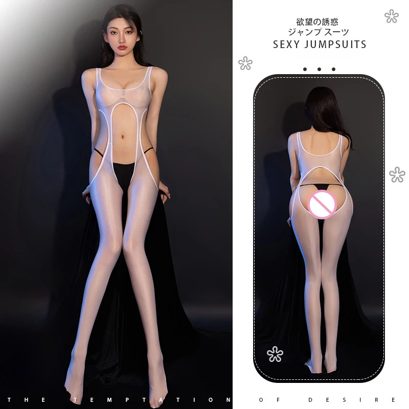 Cosplay Queen Erotic Bodysuit Sexy Ultra Thin Transparent Tights Elasticity Crotehless Body-Stocking Sex Porn Lingerie Jumpsuits