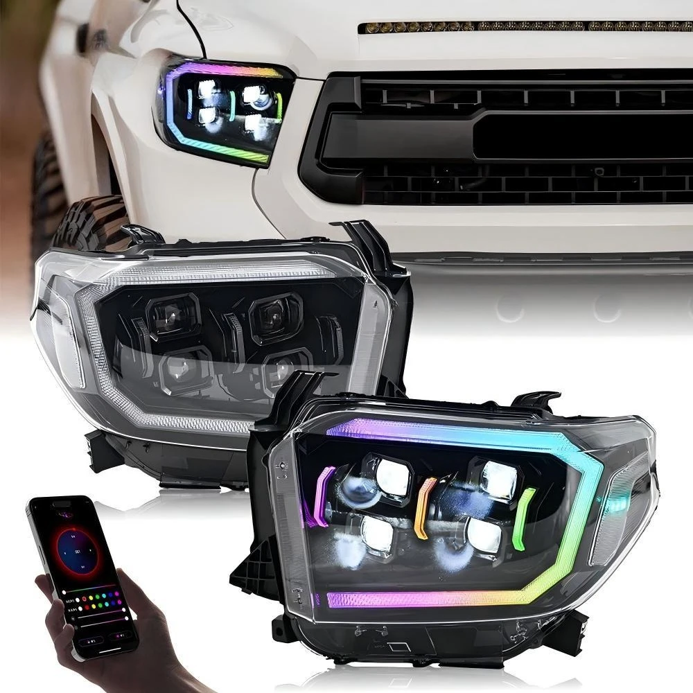 

RSJ New 2014-2021 Car LED RGB Headlight Upgraded DRL Car Lighting System with Headlight