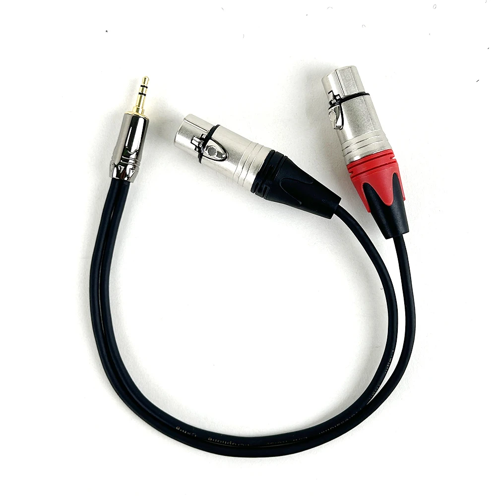 GuerGuo 3.5mm 1/8\'\' TRS Jack to 2 XLR 3Pin Cable Adapter , Male to Male/Female Aux to Dual XLR Breakout Y Splitter Cable 0.3m-5m