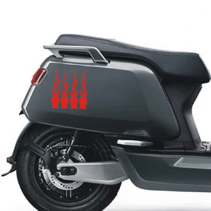 Motorcycle Helmet Flame Fuel Tank Car Stickers Totem Modified Fire Helmet Stickers Garland New view 2
