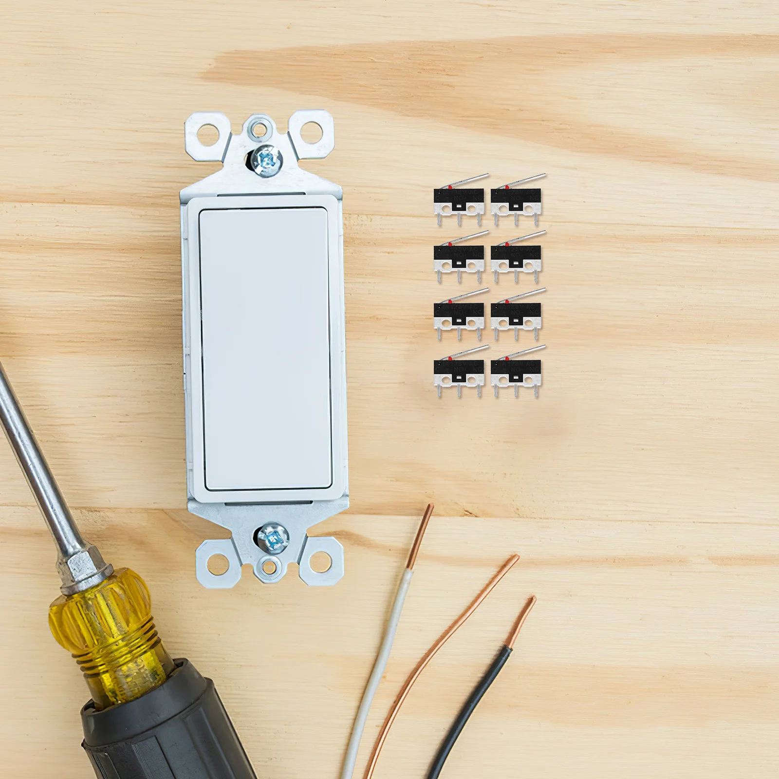 20Pcs Limit Switches Micro Switch Lever Arm Appliance Repairing Accessory Sturdy Materials Harsh Environments Reliable