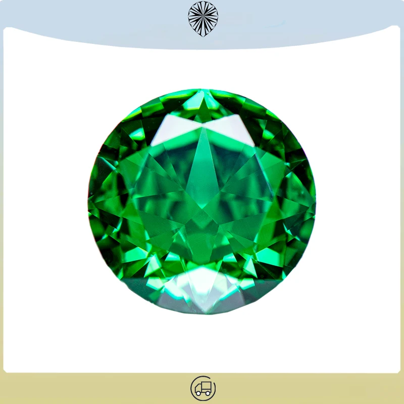 

Cubic Zirconia Crushed Ice Cut Dark Green Color Round Shape Charms for Jewelry Making Earrings Pendant Materials No Certificate