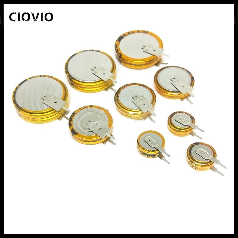 20pcs CDA V-type Golden Farad capacitor 5.5V 0.1F 0.22F 0.33F 0.47F 1.0F 1.5F 4.0F 5.0F super  genuine