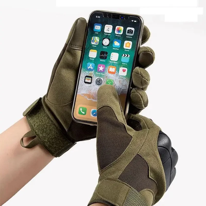 قفازات الرماية التكتيكية تصميم اللمس حماية اللياقة البدنية في الهواء الطلق دراجة نارية رياضية الصيد جميع الأصابع قفازات المشي التبعي