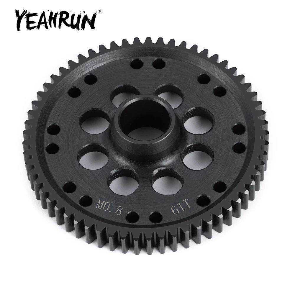YEAHRUN Metal M0.8 61T 32P Spur Main Gear for 1/10 GORGON 4X2 MEGA 550 BRUSHED Monster Truck Upgrade Parts