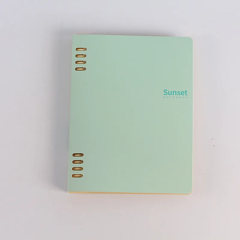 Blue Green Simple Shell No Scratch Loose-Leaf PP Cover A5 Handbook loose-leaf Core B5 Horizontal Inner Page Removable