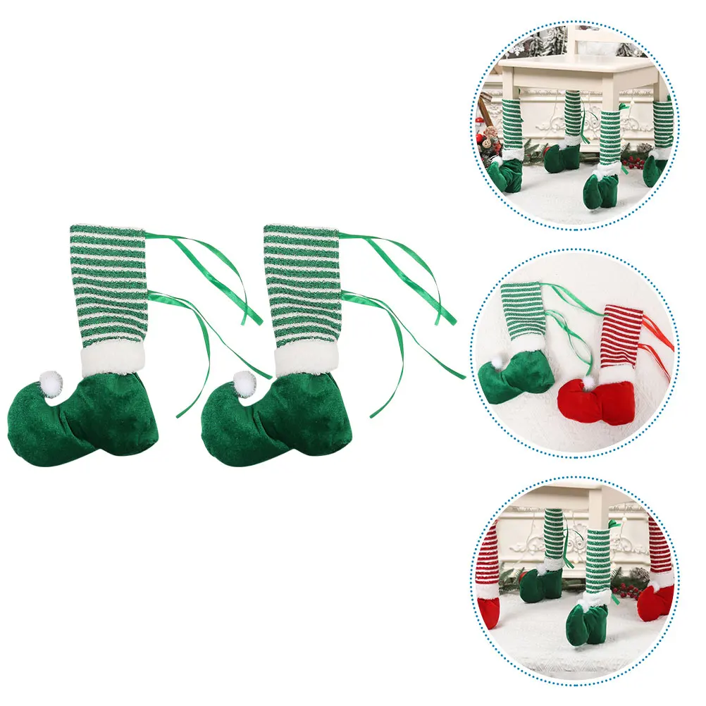 

2 Pcs Table Leg Cover Xmas Chair Covers Christmas Decor for Party niture Floor Protectors