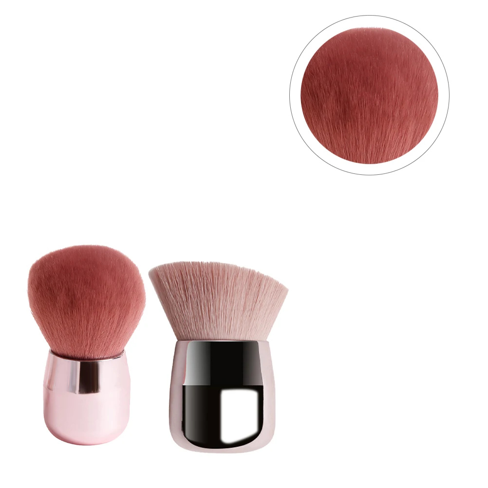 

2 Pcs Makeup Brush Set Portable Cosmetics Blush for Cheeks Telescopic Powder Brushes