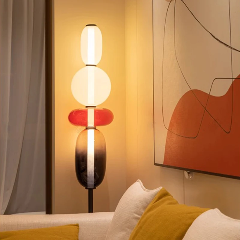 Modern LED floor lamps for living rooms and bedrooms, with adjustable three-color temperatures