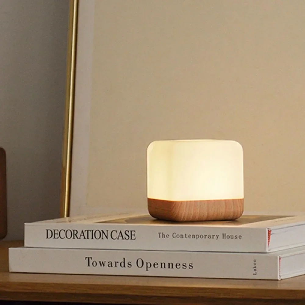 LED Flip Timer Night Lamp Cube Table Lamp Desktop Decoration USB Rechargeable Bedside Lamp Bedroom Decoration Creative Gifts