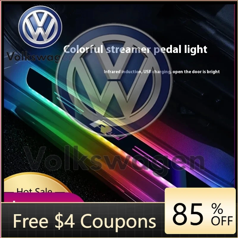 

Наклейка на автомобиль 2026: Горячая новинка! Стильные молдинги для Volkswagen VW с LED-подсветкой для дверных порогов и атмосферной подсветкой с дистанционным управлением.