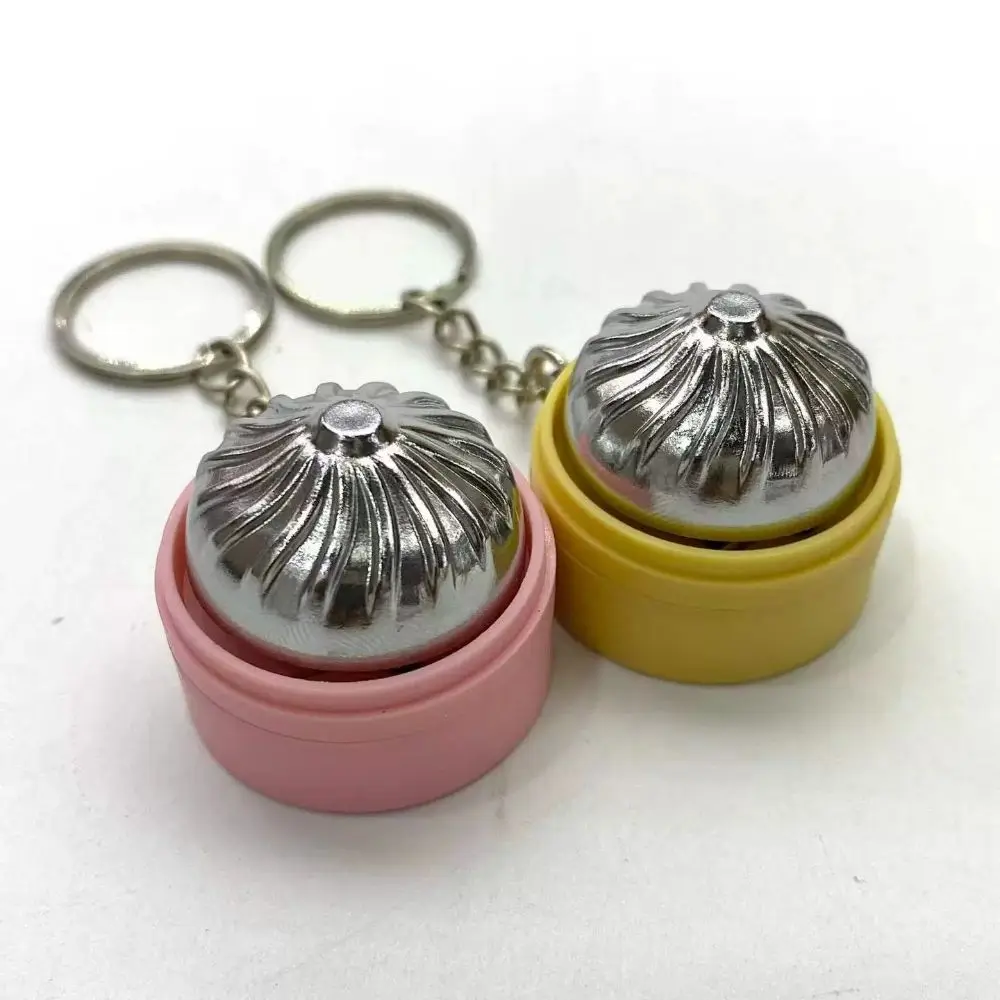 Creative Safe Fun Prank Dumplings Simulation Pendant Electric Prank Plastic Interesting Steamer Bun Keychain April Fools Day