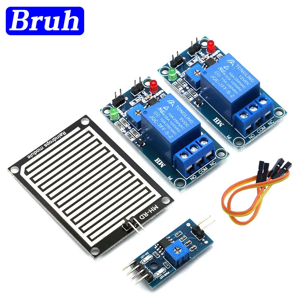 Snow And Rain Drop Detection Sensor Module Rain Weather Humidity Sensor Module For Arduino Relay Control Module Rain Sensor