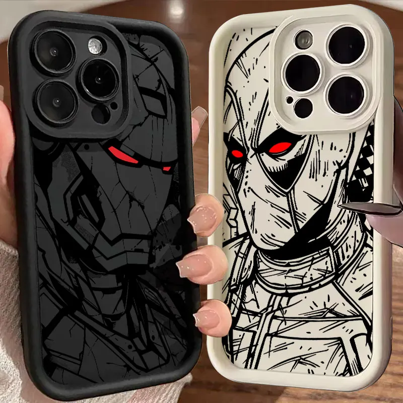 

Marvel Art Ironman Phone Case for iPhone 17 16e 16 15 14 13 12 11 Air Pro Max Mini XR XS X 7 8 6 6s Plus Soft TPU Back Cover