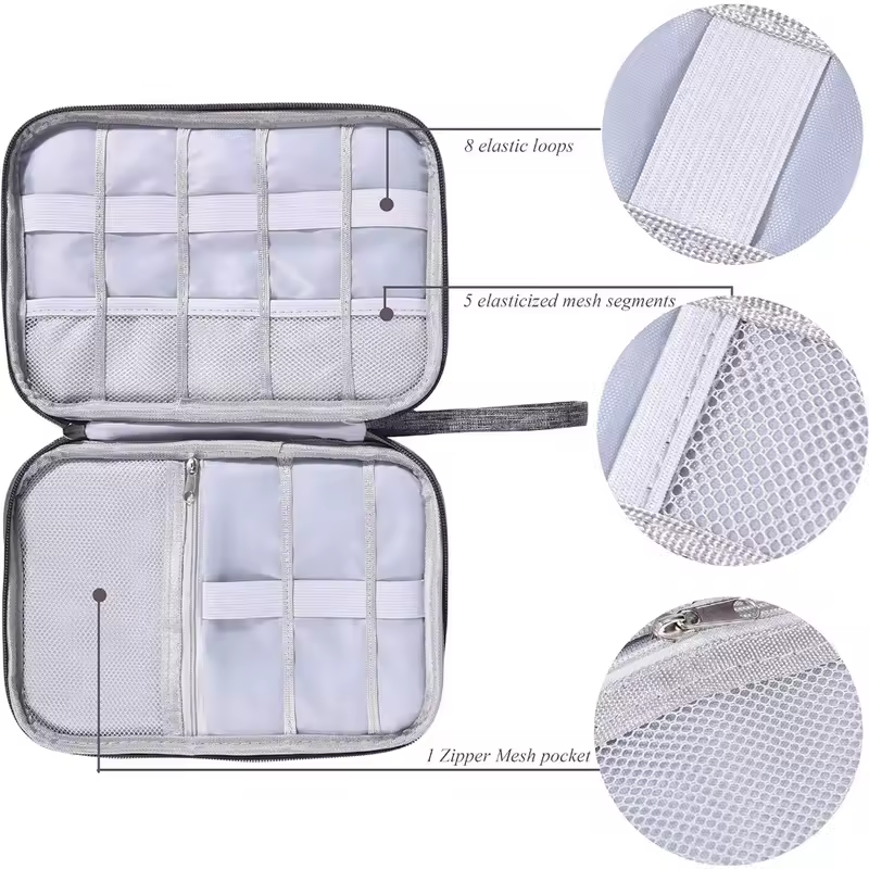 Electronics Organizer Bag Waterproof Carrying Pouch Travel Bag Universal Cable Organizer Electronics Storage Bag Accessories - Image 3