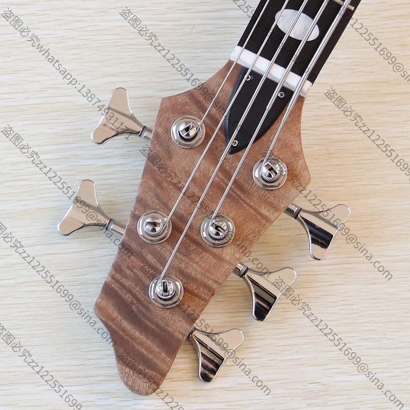 Suitable for 43-inch 5-stringOne-piece Electric Bass,Pomegranate Sticker Water Curve BackPlate 5-string Professional Performance