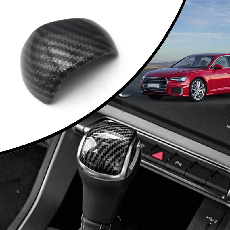 

Carbon Fiber Car Gear Shift Knob Head Cover Sticker Panel Trim For Audi Q3 2019-2020 Accessories