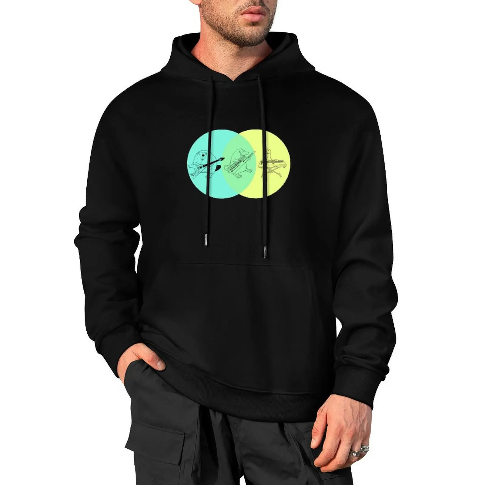 

Keytar Platypus Venn Diagram Pullover Hoodie anime clothes men's sweat-shirt aesthetic clothing graphic hoodie