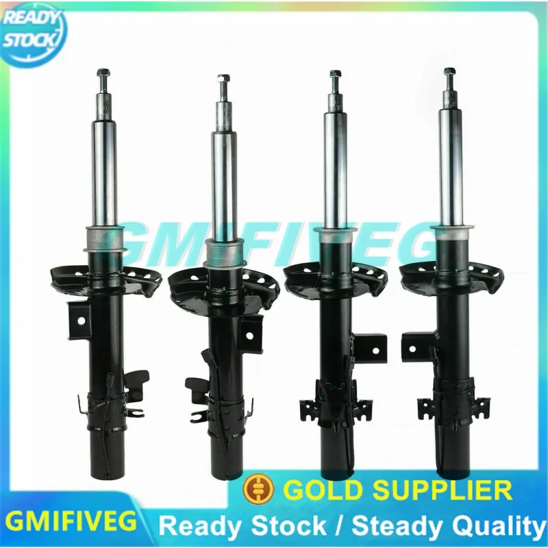 Front + Rear Left Right Shock Absorbers Set LR024437 LR024444 LR079420 LR079421 for Range Rover Evoque 2012-2016 with Sensor