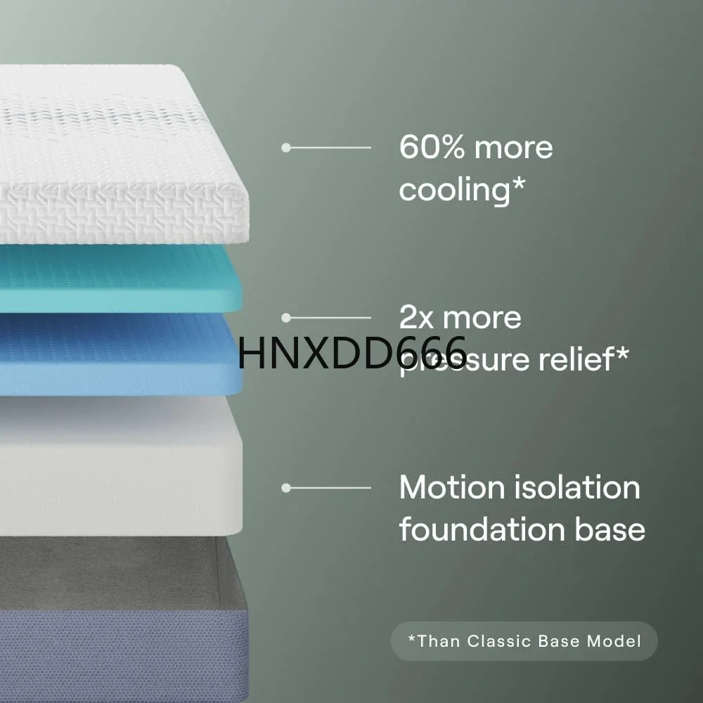 13 inch extra large mattress (new version) - medium hardness - contour memory foam - cooling upgrade -2 inch decompression layer