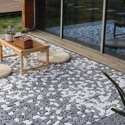 Pavimenti impermeabili, pavimenti in legno di plastica, decorazioni per la casa, giunzioni per esterni, pavimento del giardino, balcone esterno, pavimenti in erba