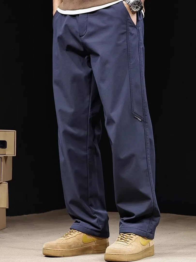 

plus Size 300 Pou Summer Thin American Retro Casual Straight Leg Jeans Men's Loose Fit High Waist Elastic Waisand