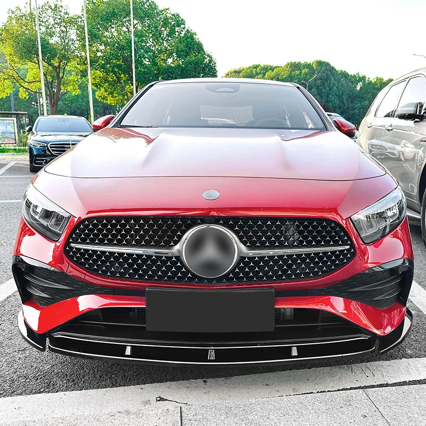 front bumper, front lip, front shovel exterior modification For Mercedes Benz A-Class W177 A180 A200 A35 AMG 2023+
