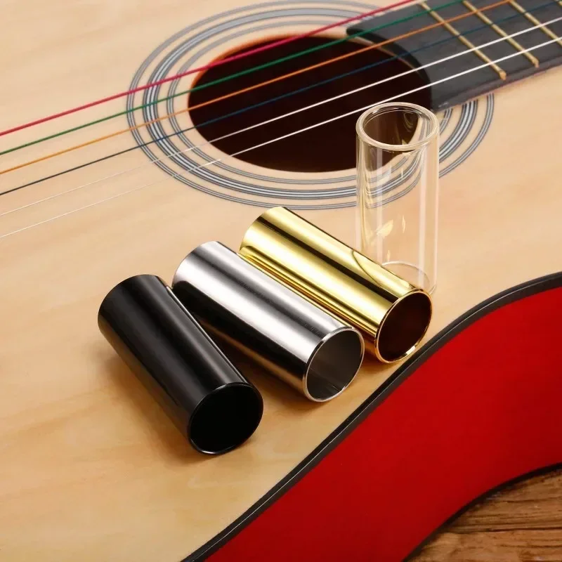 60MM Guitar Slide Bar Stainless Steel Metal/ Glass Finger Slides For Guitar Ukulele String Instruments Guitar Accessories