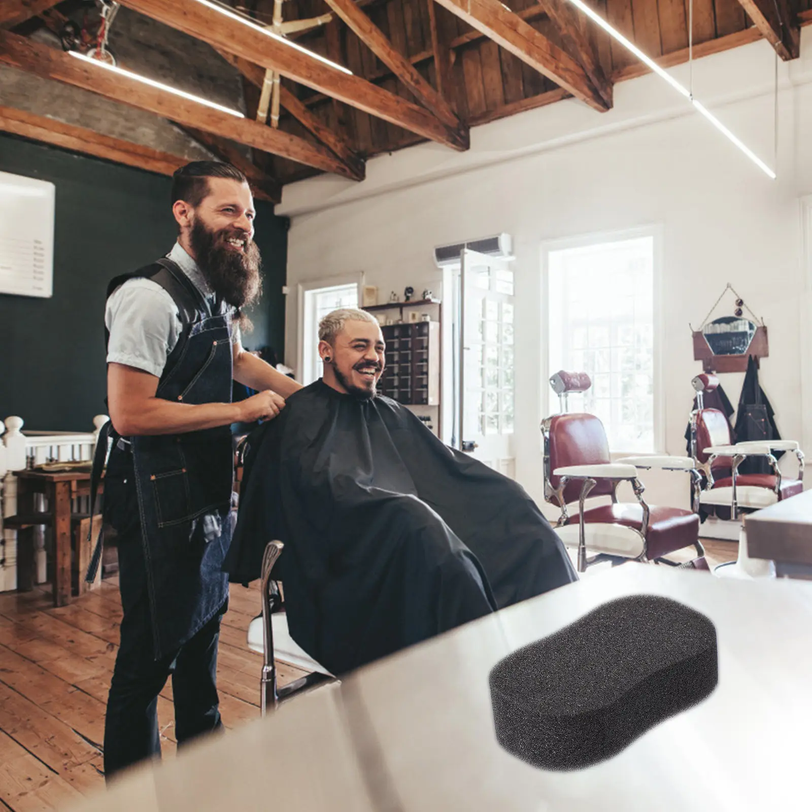 20 Pezzi Spugna Morbida per la Pulizia del Collo, Spazzola per la Rimozione dei Capelli, Pad per la Pulizia del Viso, Spugne Facciali