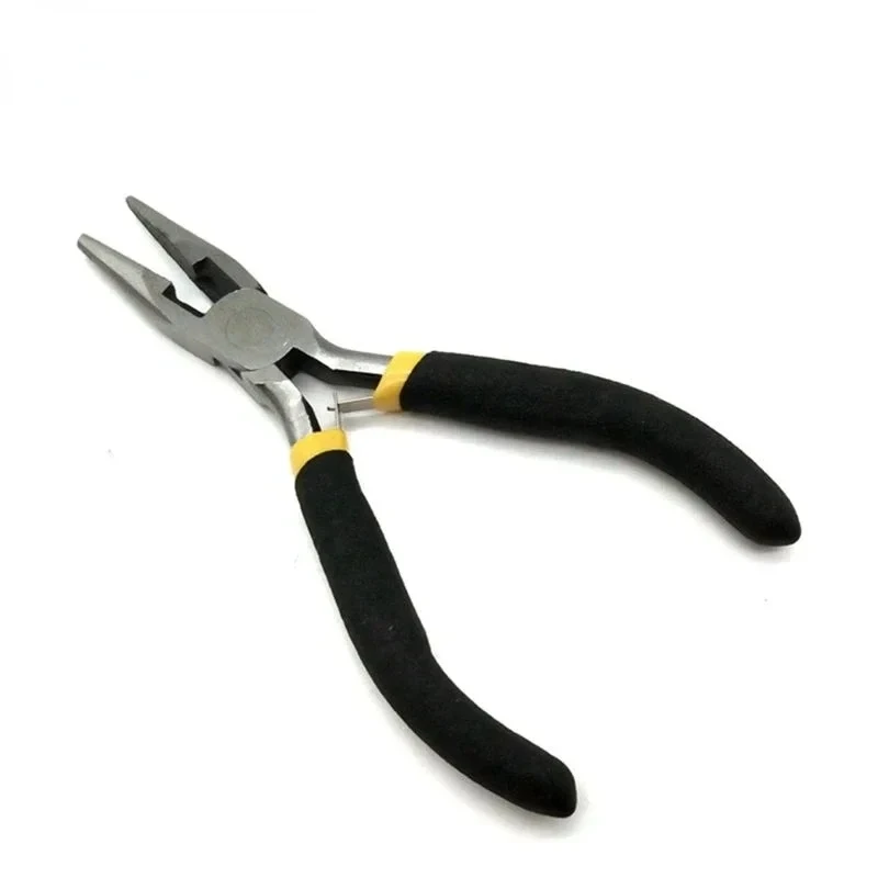 

1Pc 5 inch Portable Durable Carbon Steel Forging Jewellery Plier Light Weight Mini Pliers Hand Tools Round Flat Long Nose Pliers