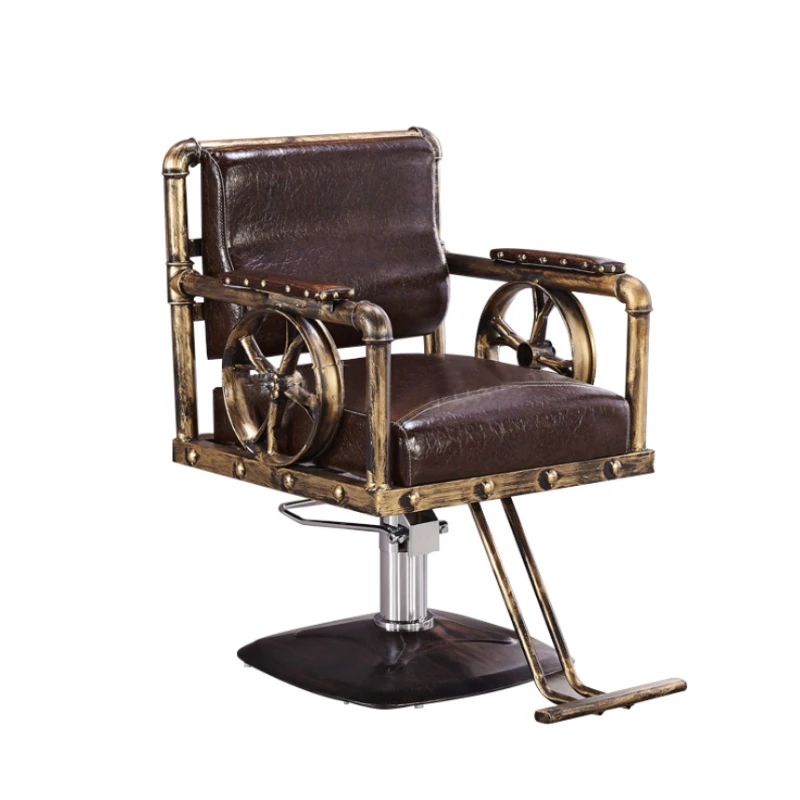 

Wrought iron retro barber chair hairdressing hair cutting hair salon special liftable barber