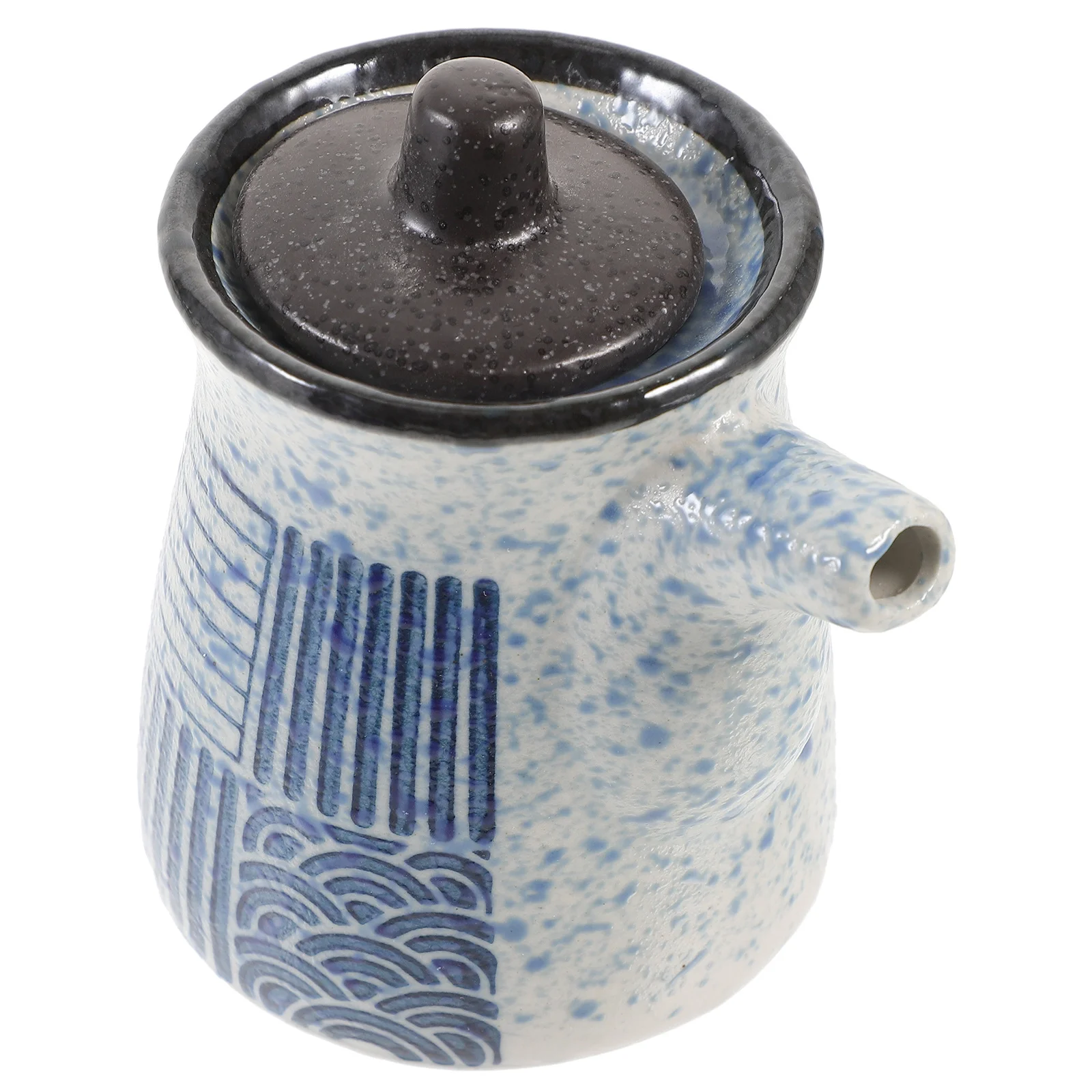 

Ceramic Vinegar Dispenser Soy Sauce Container Multi Functional Exquisite Design Small Mouth Control Accurate Seasoning Storage