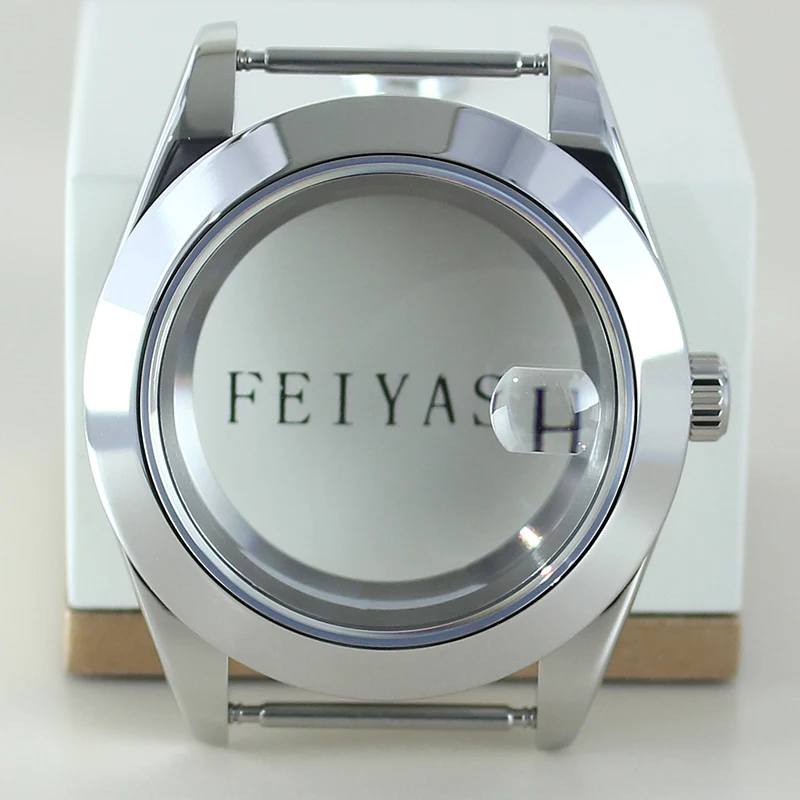 فضي 39 مللي متر 36 مللي متر مخدد منحني ساعة حالات حزام الياقوت ل SK DJ NH35 NH36 NH38 NH34 ميوتا 8215 28.5 مللي متر الهاتفي سايكو وزارة الدفاع أجزاء