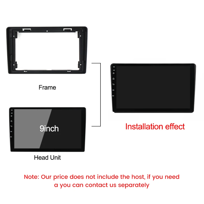 Multimedia Player Car Panel Kit Bezel Frame for Citroen Berlingo 2008-2019 9inch Car Multimedia Radio Panel Frame Cables CANBUS