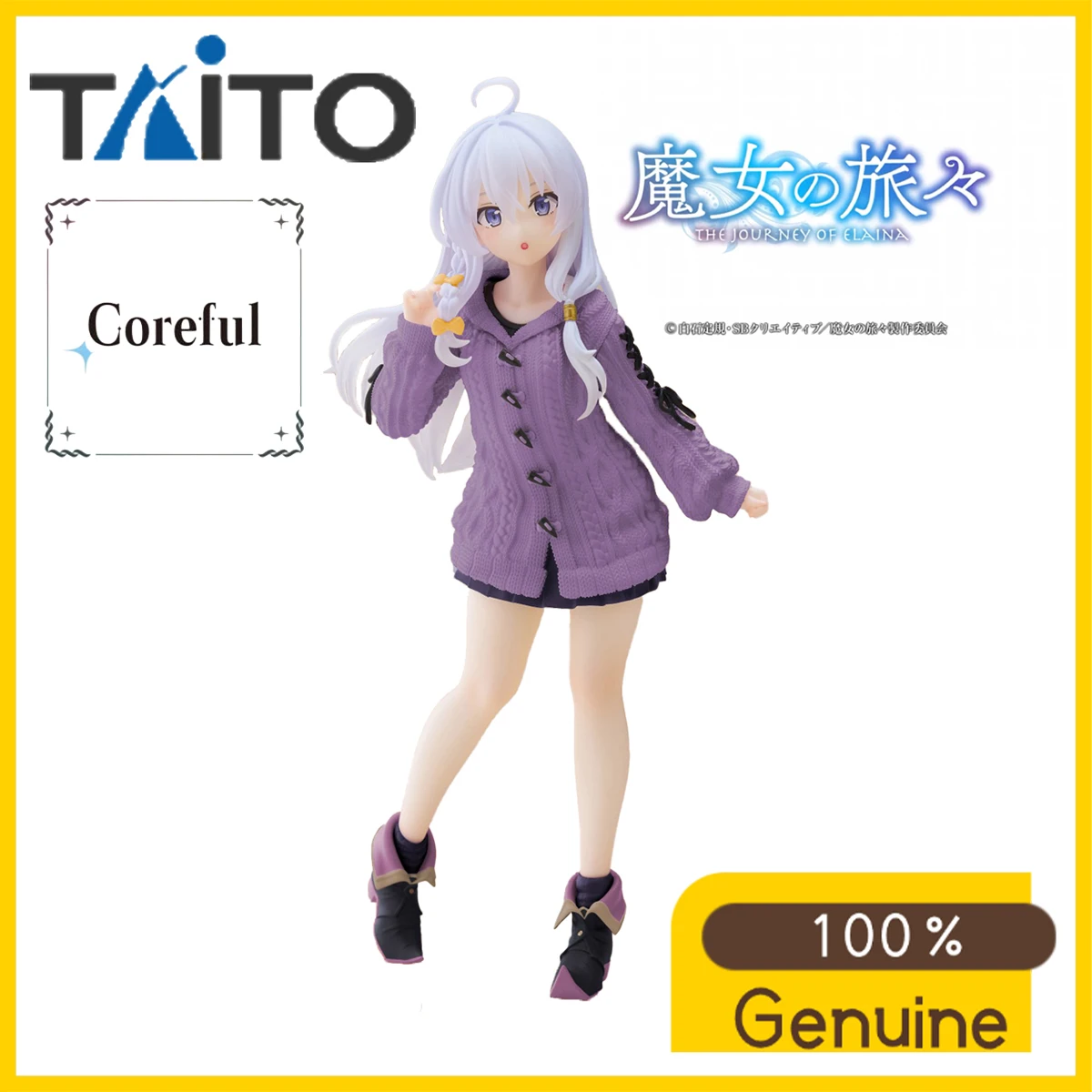 

In Stock Original TAiTO Prepainted Coreful Figure Majo No Tabitabi Elaina Knit Sweater Ver. Renewal Anime Figure Garage Kit Gift