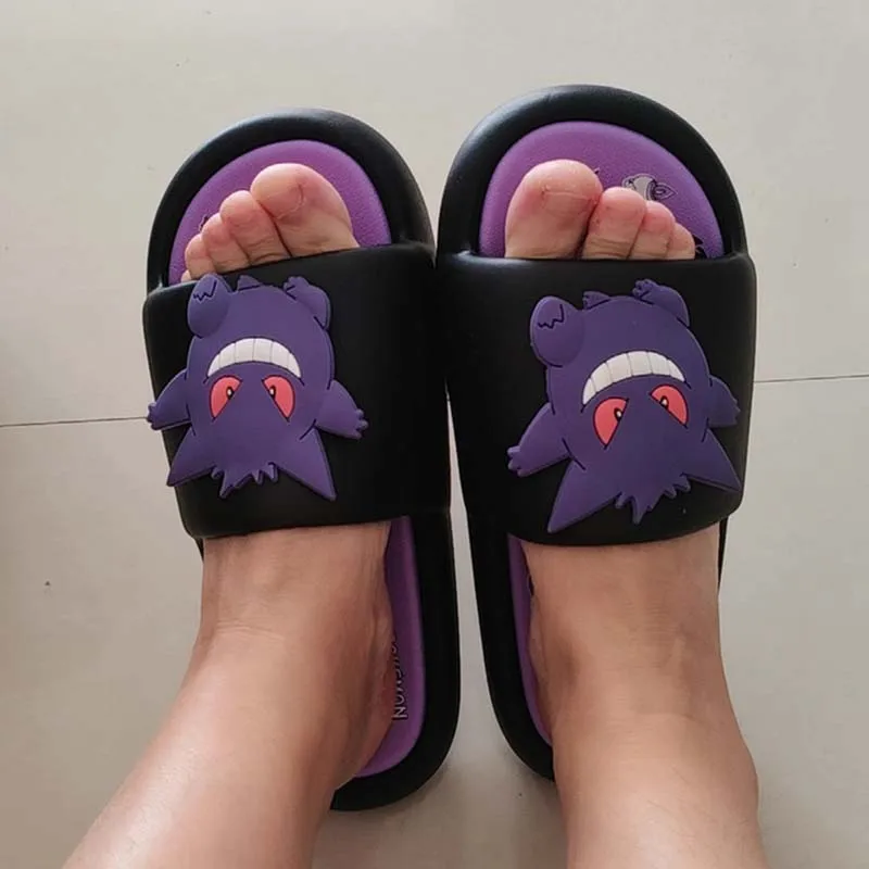 Gengar Slippers Anime Cartoon Kawaii Cute Adult Man Woman Summer Outdoor Sandals Casual Breathable EVA Shoes Home Slipper Gift view 4