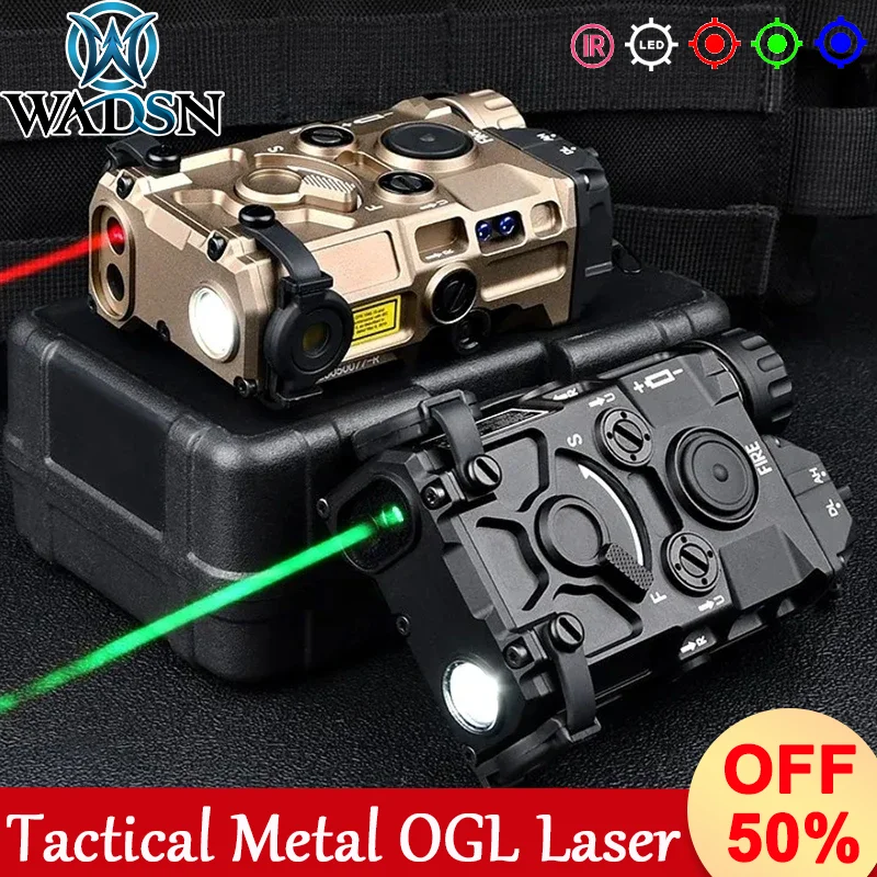 

Tactical Metal OGL Red Green Blue LEDWhite Light IR Sight Laser Indicator Fit 20mm Picatinny Rail Hunt Weapons Airsoft Accessory