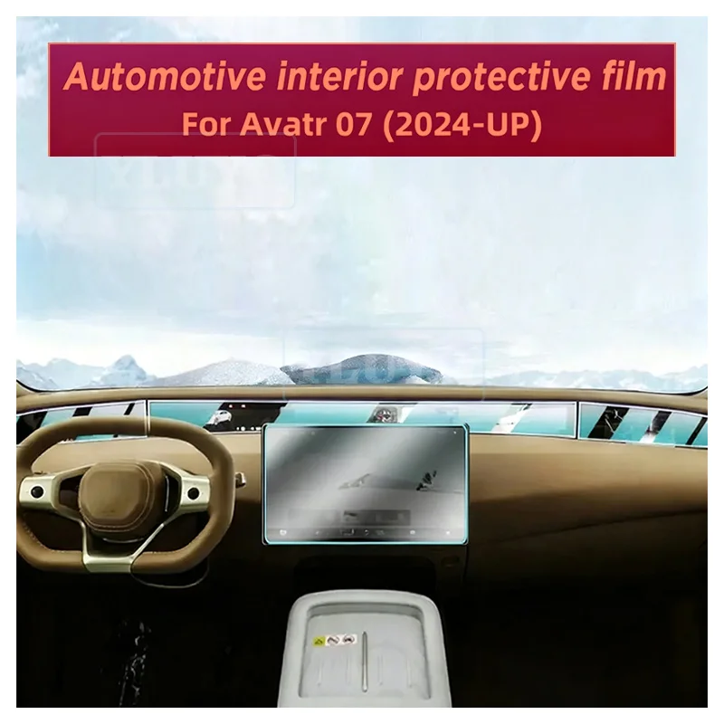 

For AVATR 07 2024 2025 Car Dash GPS Screen Interior Panel Anti-Scratch Protective Cover Repair Transparent Film Accessories