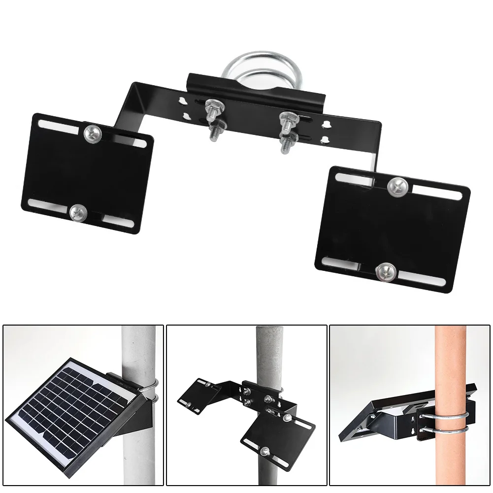 For Rural Solar Installations Solar Panel Bracket Optimal Sun Capture Secure Pole Mounting Stable Installation