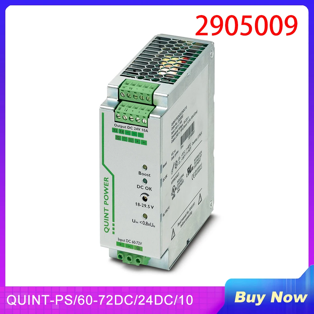 

New QUINT-PS/60-72DC/24DC/10 QUINT POWER For Phoenix DC/DC Converter 24VDC/10A 2905009